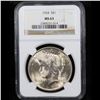 Image 2 : NGC 1924-p Peace Dollar $1 Graded ms63 By NGC