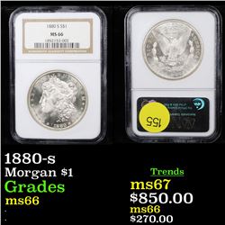 NGC 1880-s Morgan Dollar $1 Graded ms66 By NGC