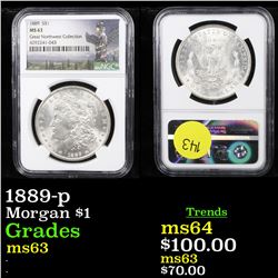 NGC 1889-p Morgan Dollar $1 Graded ms63 By NGC