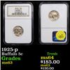 Image 1 : NGC 1925-p Buffalo Nickel 5c Graded ms63 By NGC