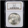 Image 2 : NGC 1923-p Peace Dollar $1 Graded ms64 By NGC