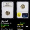 Image 1 : NGC 1944-d Jefferson Nickel 5c Graded ms67 By NGC