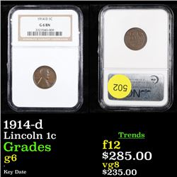 NGC 1914-d Lincoln Cent 1c Graded g6 By NGC