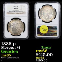 NGC 1886-p Morgan Dollar $1 Graded ms65 By NGC