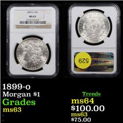 NGC 1899-o Morgan Dollar $1 Graded ms63 By NGC