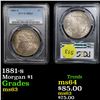 Image 1 : PCGS 1881-s Morgan Dollar $1 Graded ms63 By PCGS