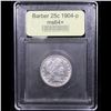 Image 4 : ***Auction Highlight*** 1904-p Barber Quarter 25c Graded Choice+ Unc By USCG (fc)