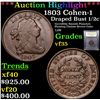 Image 1 : ***Auction Highlight*** 1803 Cohen-1 Draped Bust Half Cent 1/2c Graded vf++ BY USCG (fc)