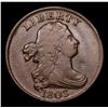 Image 2 : ***Auction Highlight*** 1803 Cohen-1 Draped Bust Half Cent 1/2c Graded vf++ BY USCG (fc)