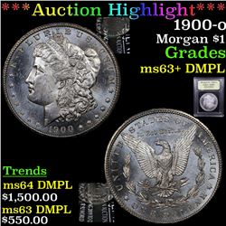 ***Auction Highlight*** 1900-o Morgan Dollar $1 Graded Select Unc+ DMPL By USCG (fc)
