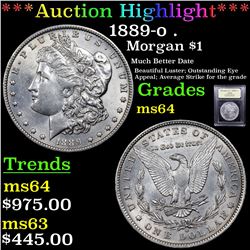 ***Auction Highlight*** 1889-o . Morgan Dollar $1 Graded Choice Unc By USCG (fc)