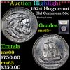 Image 1 : ***Auction Highlight*** 1924 Huguenot Old Commem Half Dollar 50c Graded GEM+ Unc BY USCG (fc)