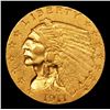 Image 2 : ***Auction Highlight*** 1911-p Gold Indian Quarter Eagle $2 1/2 Graded Select Unc BY USCG (fc)