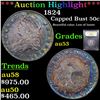 Image 1 : ***Auction Highlight*** 1824 Capped Bust Half Dollar 50c Graded Select AU BY USCG (fc)