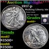 Image 1 : ***Auction Highlight*** 1917-p Walking Liberty Half Dollar 50c Graded GEM++ Unc By USCG (fc)