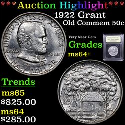 ***Auction Highlight*** 1922 Grant Old Commem Half Dollar 50c Graded Choice+ Unc BY USCG (fc)