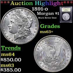 ***Auction Highlight*** 1891-o Morgan Dollar $1 Graded Select+ Unc BY USCG (fc)