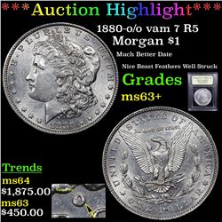 ***Auction Highlight*** 1880-o /o vam 7 I2 R5 Morgan Dollar $1 Graded Select+ Unc By USCG (fc)