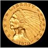 Image 2 : ***Auction Highlight*** 1910-p Gold Indian Quarter Eagle $2 1/2 Graded Select Unc By USCG (fc)