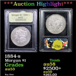 ***Auction Highlight*** 1884-s Morgan Dollar $1 Graded Select AU By USCG (fc)