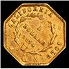 Image 3 : ***Auction Highlight*** 1854 BG-532 R4 California Gold  $1 Grades Select Unc (fc)