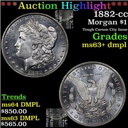 ***Auction Highlight*** 1882-cc Morgan Dollar $1 Grades Select Unc+ DMPL (fc)