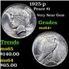 Image 1 : 1925-p Peace Dollar $1 Grades Choice+ Unc