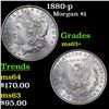 Image 1 : 1880-p Morgan Dollar $1 Grades Select+ Unc