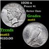 Image 1 : 1926-s Peace Dollar $1 Grades Select Unc