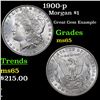 Image 1 : 1900-p Morgan Dollar $1 Grades GEM Unc