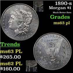 1890-s Morgan Dollar $1 Grades Select Unc PL