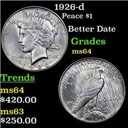 1926-d Peace Dollar $1 Grades Choice Unc