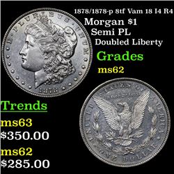 1878/1878-p 8tf Vam 18 I4 R4 Morgan Dollar $1 Grades Select Unc