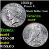 Image 1 : 1935-p Peace Dollar $1 Grades Select+ Unc