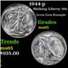 Image 1 : 1944-p Walking Liberty Half Dollar 50c Grades GEM Unc