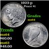 Image 1 : 1923-p Peace Dollar $1 Grades Choice Unc
