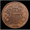 Image 2 : 1864 Two Cent Piece 2c Grades xf