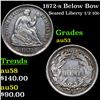 Image 1 : 1872-s Below Bow Seated Liberty Half Dime 1/2 10c Grades Select AU