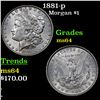 Image 1 : 1881-p Morgan Dollar $1 Grades Choice Unc