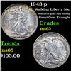 Image 1 : 1943-p Walking Liberty Half Dollar 50c Grades GEM Unc