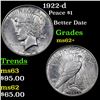 Image 1 : 1922-d Peace Dollar $1 Grades Select Unc
