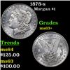 Image 1 : 1878-s Morgan Dollar $1 Grades Select+ Unc