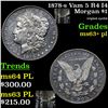 Image 1 : 1878-s Vam 5 R4 I4 Morgan Dollar $1 Grades Select Unc+ PL