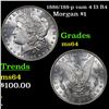Image 1 : 1886/188-p vam 4 I3 R4 Morgan Dollar $1 Grades Choice Unc