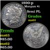Image 1 : 1890-p Morgan Dollar $1 Grades Select Unc