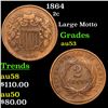 Image 1 : 1864 Two Cent Piece 2c Grades Select AU