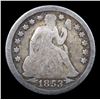 Image 2 : 1853-p Arrows Seated Liberty Dime 10c Grades vg+