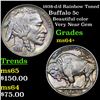 Image 1 : 1938-d/d Rainbow Toned Buffalo Nickel 5c Grades Choice+ Unc
