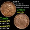 Image 1 : 1918-s Lincoln Cent 1c Grades Choice Unc BN