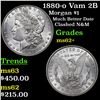Image 1 : 1880-o Vam 2B Morgan Dollar $1 Grades Select Unc